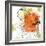 Orange Liquid Flower-Jan Weiss-Framed Art Print