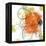 Orange Liquid Flower-Jan Weiss-Framed Stretched Canvas