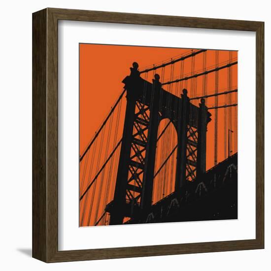 Orange Manhattan-Erin Clark-Framed Art Print