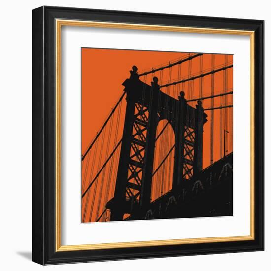 Orange Manhattan-Erin Clark-Framed Art Print