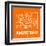 Orange Map of Amsterdam-NaxArt-Framed Art Print