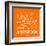 Orange Map of Amsterdam-NaxArt-Framed Art Print