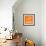 Orange Map of Athens-NaxArt-Framed Art Print displayed on a wall