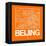 Orange Map of Beijing-NaxArt-Framed Stretched Canvas