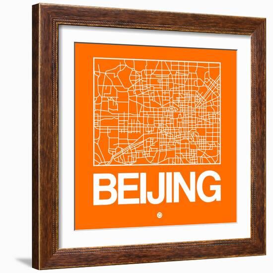 Orange Map of Beijing-NaxArt-Framed Art Print