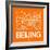 Orange Map of Beijing-NaxArt-Framed Art Print