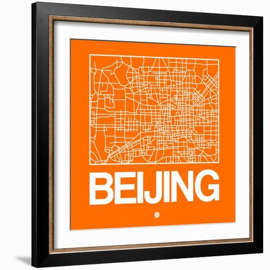 Orange Map of Beijing-NaxArt-Framed Art Print