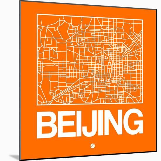 Orange Map of Beijing-NaxArt-Mounted Art Print