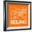 Orange Map of Beijing-NaxArt-Framed Art Print