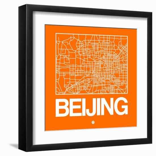 Orange Map of Beijing-NaxArt-Framed Art Print