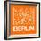 Orange Map of Berlin-NaxArt-Framed Art Print