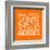 Orange Map of Brussels-NaxArt-Framed Art Print