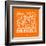 Orange Map of Brussels-NaxArt-Framed Art Print