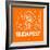Orange Map of Budapest-NaxArt-Framed Premium Giclee Print