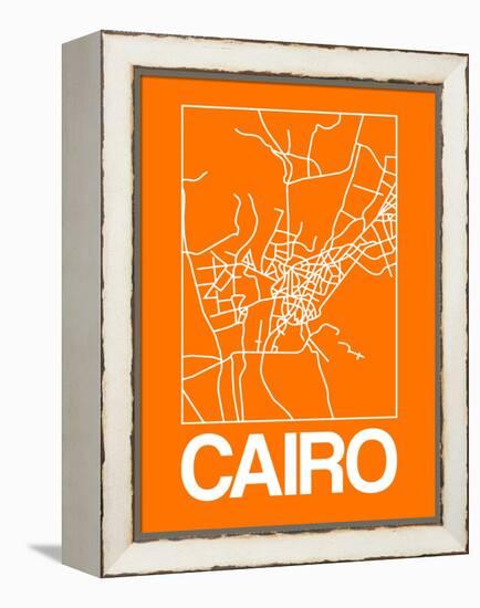 Orange Map of Cairo-NaxArt-Framed Stretched Canvas