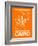 Orange Map of Cairo-NaxArt-Framed Art Print