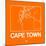 Orange Map of Cape Town-NaxArt-Mounted Art Print