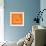 Orange Map of Copenhagen-NaxArt-Framed Art Print displayed on a wall