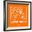 Orange Map of Copenhagen-NaxArt-Framed Art Print