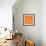 Orange Map of Copenhagen-NaxArt-Framed Art Print displayed on a wall