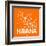 Orange Map of Havana-NaxArt-Framed Premium Giclee Print