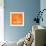 Orange Map of Helsinki-NaxArt-Framed Art Print displayed on a wall