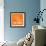 Orange Map of Helsinki-NaxArt-Framed Art Print displayed on a wall