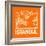 Orange Map of Istanbul-NaxArt-Framed Premium Giclee Print