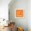 Orange Map of Istanbul-NaxArt-Framed Art Print displayed on a wall