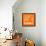 Orange Map of Istanbul-NaxArt-Framed Stretched Canvas displayed on a wall