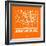 Orange Map of Johannesburg-NaxArt-Framed Art Print