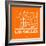 Orange Map of Los Angeles-NaxArt-Framed Art Print