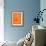 Orange Map of Melbourne-NaxArt-Framed Art Print displayed on a wall