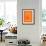 Orange Map of Melbourne-NaxArt-Framed Art Print displayed on a wall