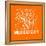 Orange Map of Mexico City-NaxArt-Framed Stretched Canvas