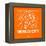 Orange Map of Mexico City-NaxArt-Framed Stretched Canvas