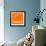 Orange Map of Panama-NaxArt-Framed Art Print displayed on a wall