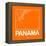 Orange Map of Panama-NaxArt-Framed Stretched Canvas