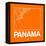 Orange Map of Panama-NaxArt-Framed Stretched Canvas