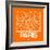 Orange Map of Paris-NaxArt-Framed Art Print