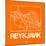 Orange Map of Reykjavik-NaxArt-Mounted Art Print