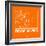 Orange Map of Rio De Janeiro-NaxArt-Framed Art Print