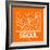 Orange Map of Seoul-NaxArt-Framed Art Print