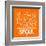 Orange Map of Seoul-NaxArt-Framed Art Print