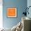 Orange Map of Stockholm-NaxArt-Framed Art Print displayed on a wall