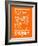 Orange Map of Sydney-NaxArt-Framed Art Print