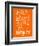 Orange Map of Sydney-NaxArt-Framed Art Print