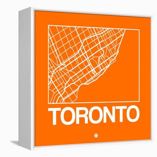 Orange Map of Toronto-NaxArt-Framed Stretched Canvas