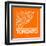 Orange Map of Toronto-NaxArt-Framed Art Print