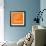 Orange Map of Toronto-NaxArt-Framed Art Print displayed on a wall